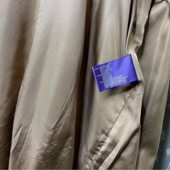 Ralph Lauren Fall 2011 Runway Olive Plaid Wool Tweed Shearling Collar Wrap Coat - Picture 13 of 16